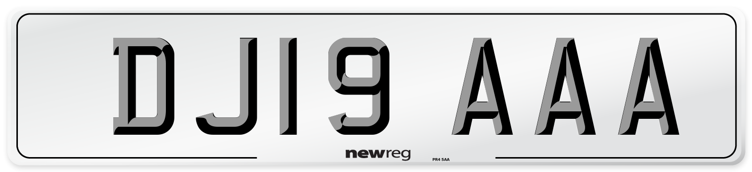 DJ19 AAA Number Plate from New Reg